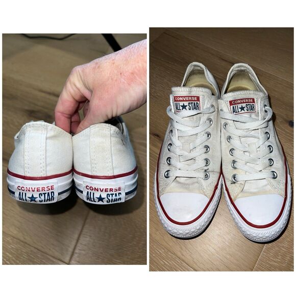 Converse Chuck Taylor Low Top Shoes Womens 7 Mens 5 White - Picture 1 of 8